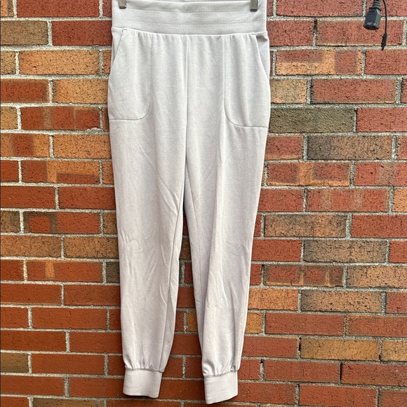 Danskin Light Gray Ribbed Joggers | Size XS - Picture 1 of 4